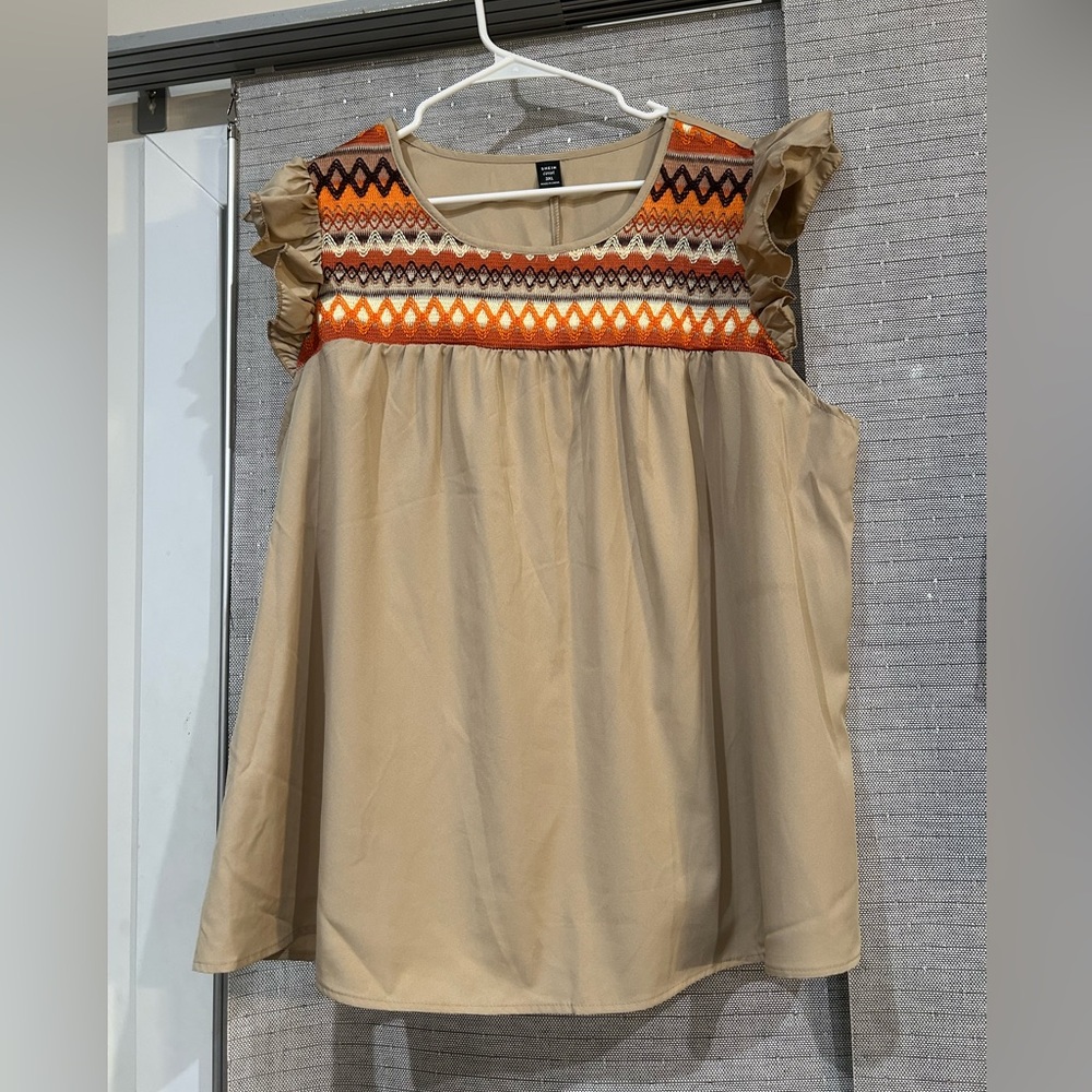 Woman’s Shein 3XL Beige Top/ Blouse